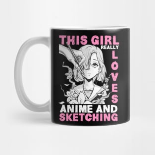 This Girl Really Loves Anime & Sketching Otaku Mug